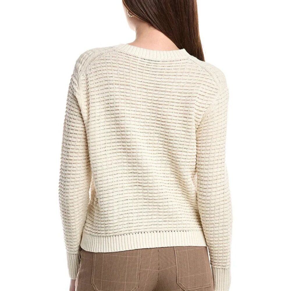 Lafayette 148 New York Textured Stitch Crewneck Linen Silk Blend Cardigan XL - Picture 2 of 12